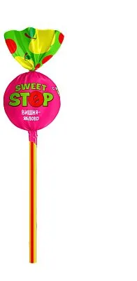 Леденец Слв Кар Sweet Stop с жевательной конфетой пл, 18 гр.
