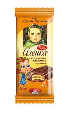 Пирожные Бисквитные Аленка вкус вареная сгущенка